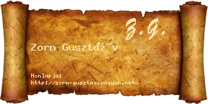 Zorn Gusztáv névjegykártya