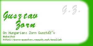 gusztav zorn business card